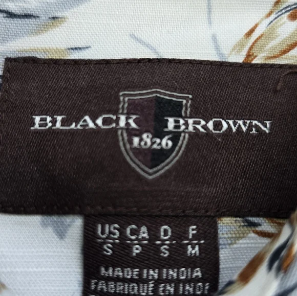Black Brown 1826 Button Down Size Small Shirt - Picture 3 of 6